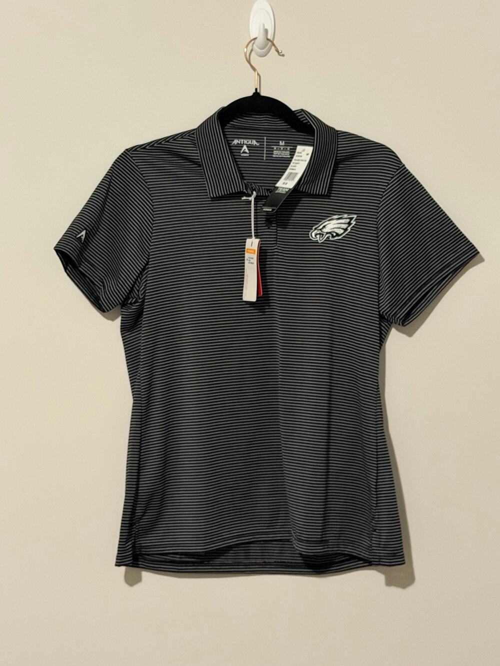 Antigua Philadelphia Eagles Women’s Striped Polo Shirt – Size Medium – NWT